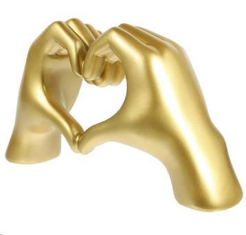 Liefde beeldje, twee handen vormen hart, rouw trouw cadeau, Verzamelen, Beelden en Beeldjes, Nieuw