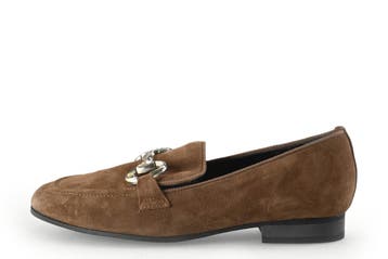 Linea Zeta Instappers in maat 38 Bruin, Kleding | Dames, Bruin, Verzenden, Instappers, Zo goed als nieuw