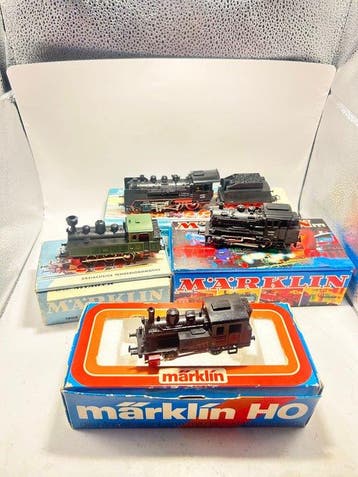 Märklin H0 - 3000/03/29/87 - Stoomlocomotief (4) - 4 kleine, Nieuw