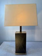 Tafellamp - XL Lamp - Messing, Staal, Leder, Textiel, Nieuw