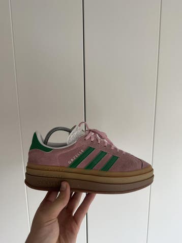 Adidas Gazelle Bold – Roze/Groen – Maat 37.5, Kleding | Dames, Schoenen, Sneakers of Gympen, Roze, Gedragen, Verzenden