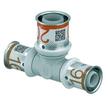 Uponor S-Press Plus PPSU perskoppeling Ø16x20x16 T-stuk, Verzenden, Nieuw