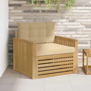 vidaXL Tuinbank Polyester Wit, Verzenden, Nieuw