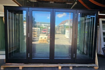 Kom nu langs! Ruime voorraad dubbele deuren en raamkozijnen, Nieuw, Inclusief glas