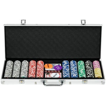 TRUUSK Pokerset met 500 Chips en Pokerchip-etui - Inclusief, Verzenden, Nieuw