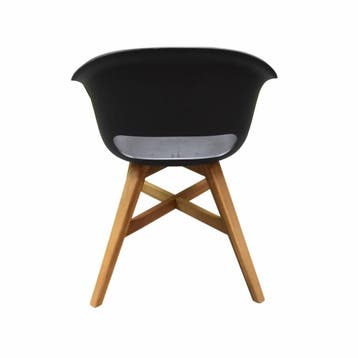set van 4 Karlstad dining kuipstoel kunststof zwart, Tuin en Terras, Ophalen of Verzenden, Nieuw, Kunststof
