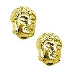 2 x Metalen Kraal Buddha 11x9x8 mm Goudkleur Ø1.5 mm, Ophalen of Verzenden, Nieuw, Kraal