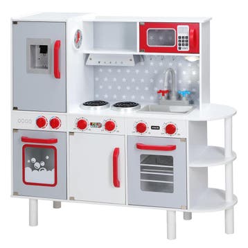 Kinderspeelkeuken hout 38 delig (Speelgoed, Recreatie), Verzenden, Nieuw