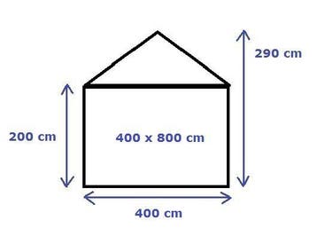 Opslagtent Premium PVC 4x8 mtr in Zwart (4x8 meter), Verzenden, Nieuw