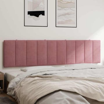 vidaXL Hoofdbordkussen Hanko 200 cm fluweel roze, Verzenden, Nieuw, Stof