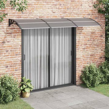 vidaXL Deurluifel 300x75 cm polycarbonaat zwart, Verzenden, Nieuw