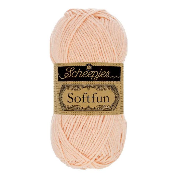 Scheepjes Softfun 50g - 2466 Peach, Hobby en Vrije tijd, Breien en Haken, Nieuw, Verzenden