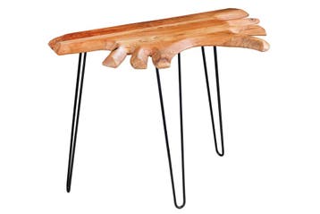 Massief houten consoletafel WILD 105 cm natuurlijke acacia, Huis en Inrichting, Tafels | Sidetables, Ophalen of Verzenden, Nieuw