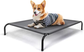 Hondenbed op pootjes – Grijs - 105x80 cm - Grijs - Nobleza •, Verzenden, Zo goed als nieuw