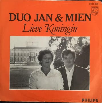 vinyl single 7 inch - Duo Jan &amp; Mien - Lieve Koningin, Cd's en Dvd's, Verzenden, Zo goed als nieuw, 7 inch, Nederlandstalig