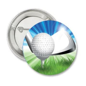 Button of (kleding)magneet VIP golf met/zonder extra tekst, Verzenden, Nieuw, Overige typen