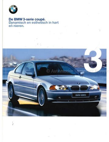 1999 BMW 3 SERIE COUPÉ BROCHURE NEDERLANDS, Nieuw, BMW, Author