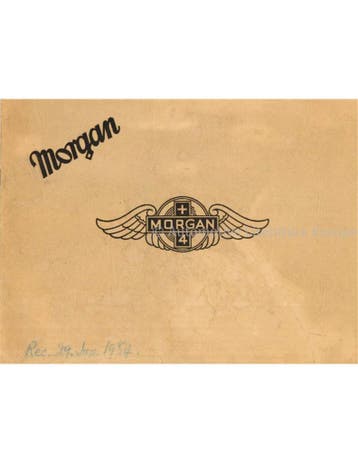 1954 MORGAN PROGRAMMA BROCHURE ENGLISH, Nieuw, Author