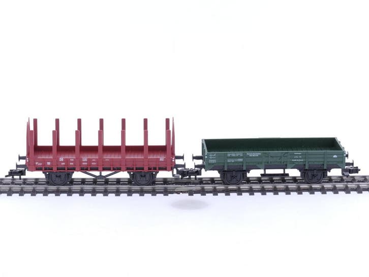 Schaal H0 Fleischmann 5010 & 5014 goederenwagens set van..., Hobby en Vrije tijd, Modeltreinen | H0, Gelijkstroom, Analoog, Zo goed als nieuw