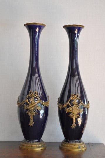 Asch - Vaas (2) - Porselein - Paar vazen - 47,5 cm