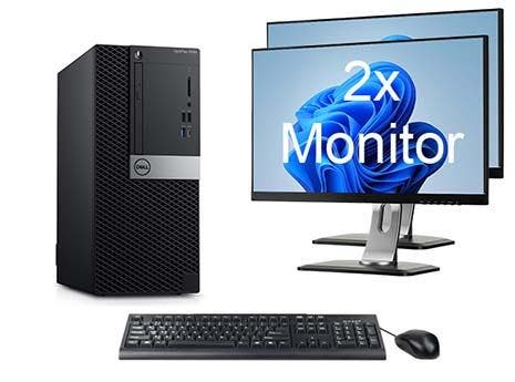Dell OptiPlex 5060 MT i7 8e Gen incl. 2 Monitoren + Windows, Computers en Software, Desktop Pc's, Ophalen of Verzenden