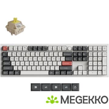 Keychron Q6 Ultra Wit Silk POM Banana Switch Draadloos, Verzenden, Nieuw, Keychron