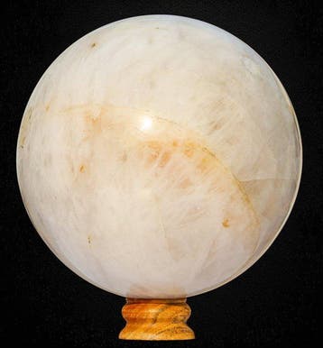 Museumkwaliteit 14,98 kg witte en oranje kristallen bol - 22