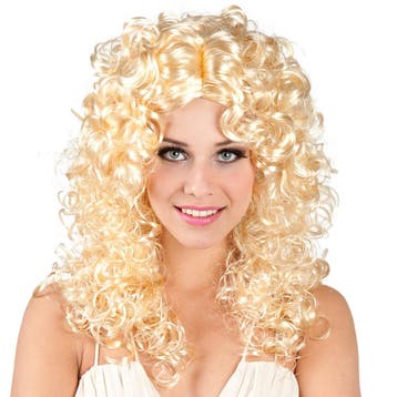 Pruik blond krul Norah, Kleding | Dames, Ophalen of Verzenden, Nieuw