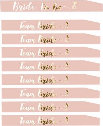12-delige Bride to Be en Brides Bitches paars/lila, Verzenden, Nieuw, Feestartikel, Geboorte of Huwelijk