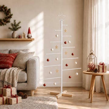 vidaXL Metalen kerstboom KUOPIO 125 cm Staal Wit, Verzenden, Nieuw