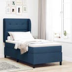vidaXL Boxspring bed met matras met hoofdeinde Blauw 80 x, Verzenden, Nieuw, Blauw, Stof