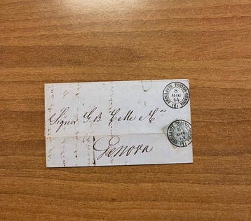 Koninkrijk Italië 1864 - Brief verzonden mei 1964, ambulant, Gestempeld