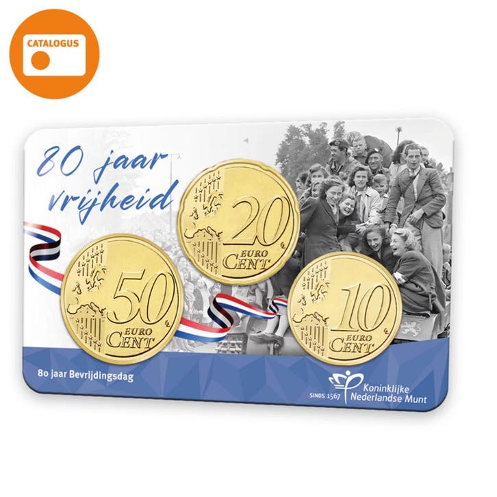 80 jaar Bevrijdingsdag in coincard, Postzegels en Munten, Munten | Nederland, Verzenden