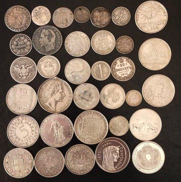 Wereld. Collection of silver coins 1710 - 2020