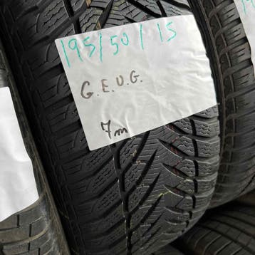 2 x Goodyear 195-50-15 Winterbanden 7mm, Gebruikt, 15 inch, Band(en), Personenwagen