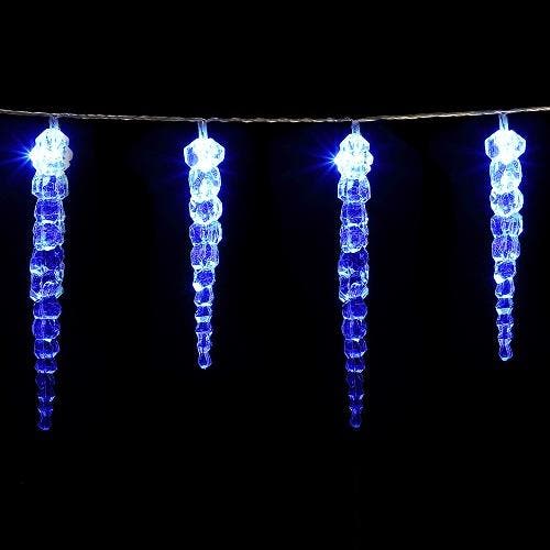 Kerst ijspegels 40 LEDs 10.4m blauw (Kerst artikelen), Diversen, Kerst, Nieuw, Verzenden