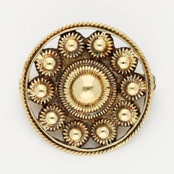 Broche - 14 karaat Geel goud - Zeeuwse Knoop