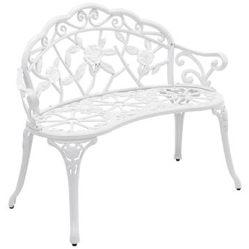 Tuinbank Monfalcone 2-persoonsbank 99x54x78 cm wit casa.pro, Tuin en Terras, Tuinsets en Loungesets, Verzenden, Nieuw