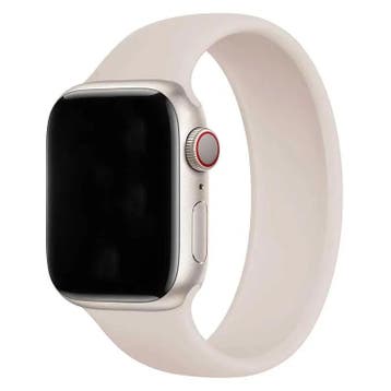 Apple Watch bandje - siliconen - solo loop - sterrenlicht, Verzenden, Nieuw