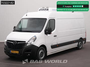 Opel Movano 140PK 500kg DHollandia Laadklep Koelwagen L3H2, Stof, Gebruikt, Euro 6, Wit