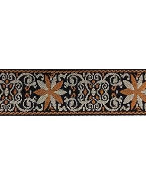 Tassenband Zwart/Ecru (50 mm), Nieuw