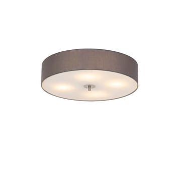 Landelijke plafondlamp grijs 50 cm - Drum, Verzenden, Nieuw