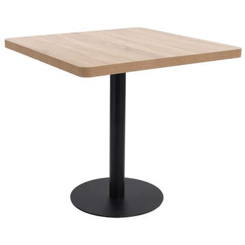 vidaXL Bistrotafel 80x80 cm MDF lichtbruin, Verzenden, Nieuw