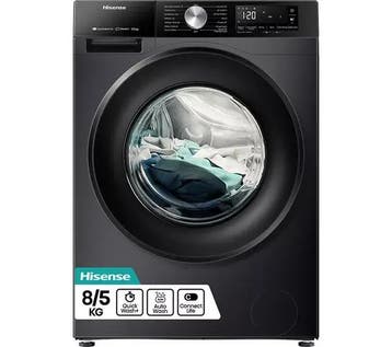 Hisense WD3S8043BB3 - Was-droogcombinatie - 8 kg wassen - 5, Ophalen of Verzenden, Nieuw, 85 tot 90 cm