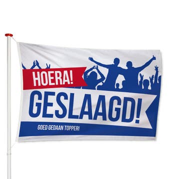 Geslaagd vlag 100x150cm, Verzenden, Nieuw