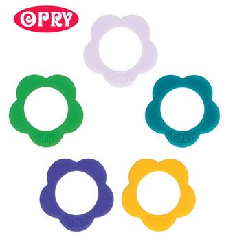 Opry Siliconen Bijtring Bloem 4 cm - Kleurset 4 (Set 5 stu, Ophalen of Verzenden, Nieuw