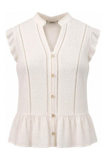 Only Blouse in maat M Wit, Only, Verzenden, Zo goed als nieuw, Wit
