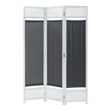 Kamerscherm Dorotea scheidingswand 120x170 cm wit en donkerg, Tuin en Terras, Verzenden, Nieuw