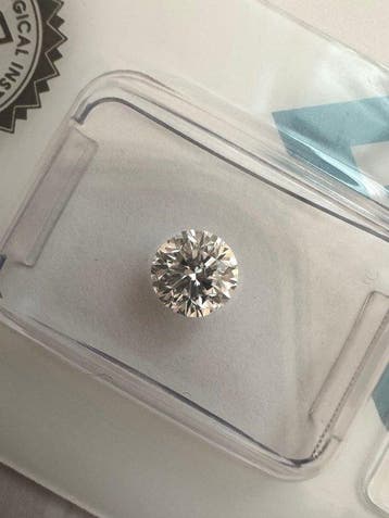 1 pcs Diamant (Natuurlijk) - 1.03 ct - Rond - F - VS1 -, Nieuw