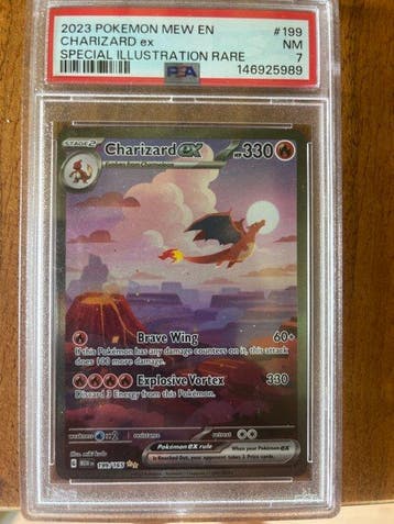 Pokémon - 1 Graded card - Charizard 199 Alternate art, Foil, Nieuw